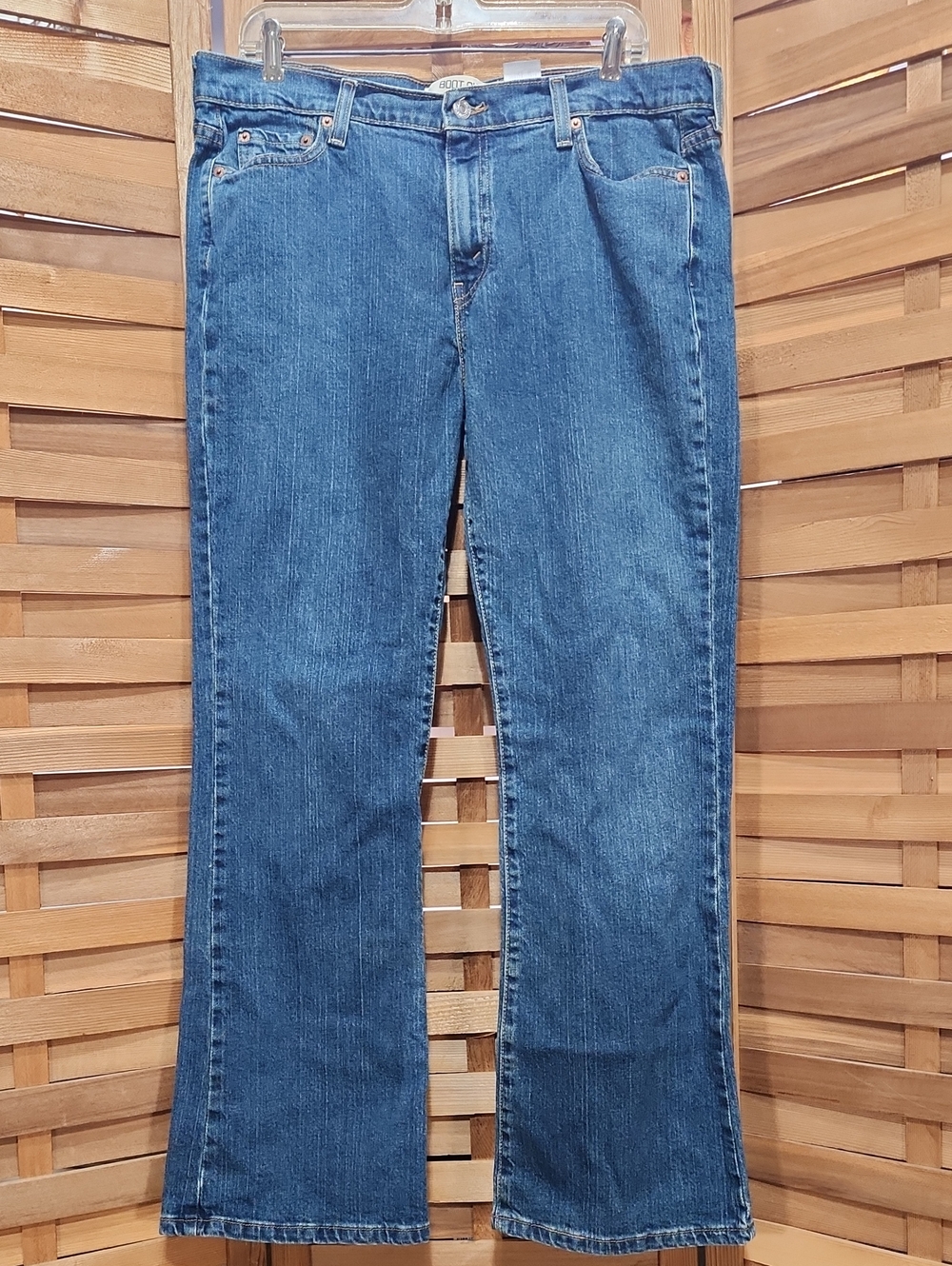 Levi's 515 Boot Cut Jeans Medium Blue Women 16 Denim Cotton Country Comfy